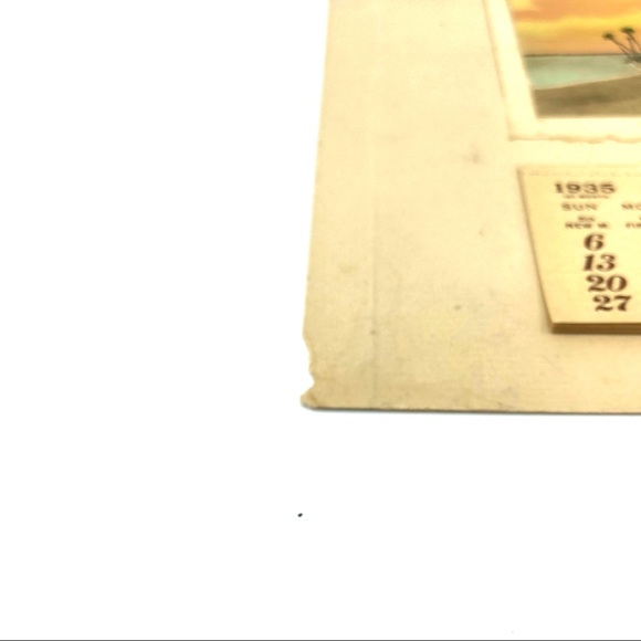 SOLD 1935 Calendar EG. Barnhill Hand-Colored Beach - Picture 13 of 13